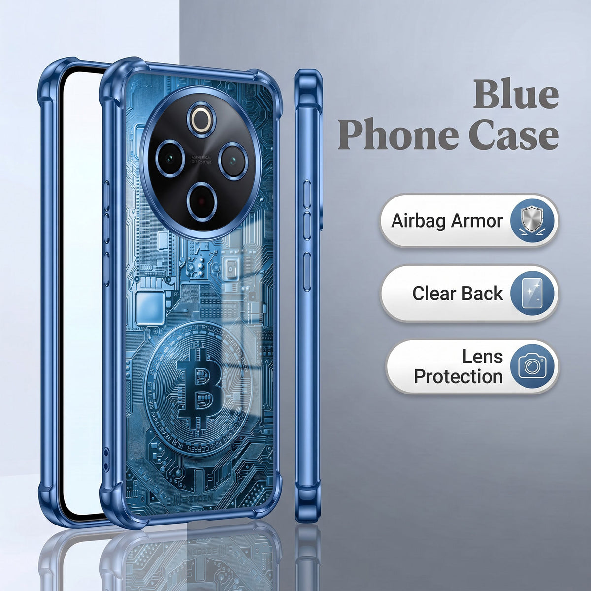 Vivo T4 5G Bitcoin Airbags Printed Back Case