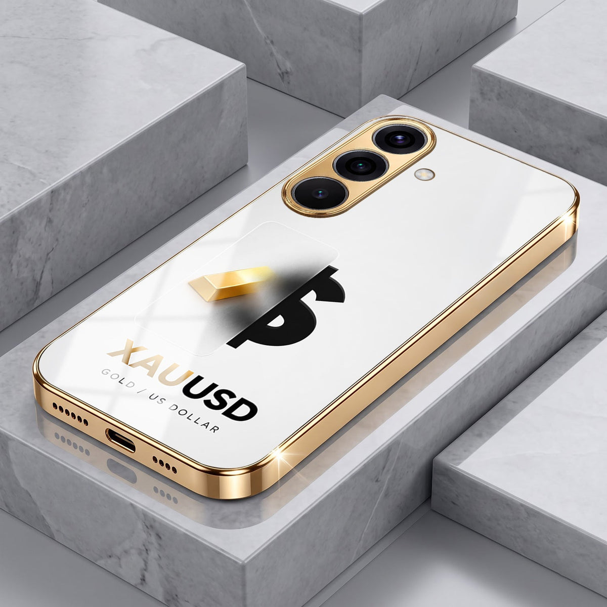 Samsung Galaxy A36 5G Luxury XAU/USD Gold Electroplated Glass Phone Back Case