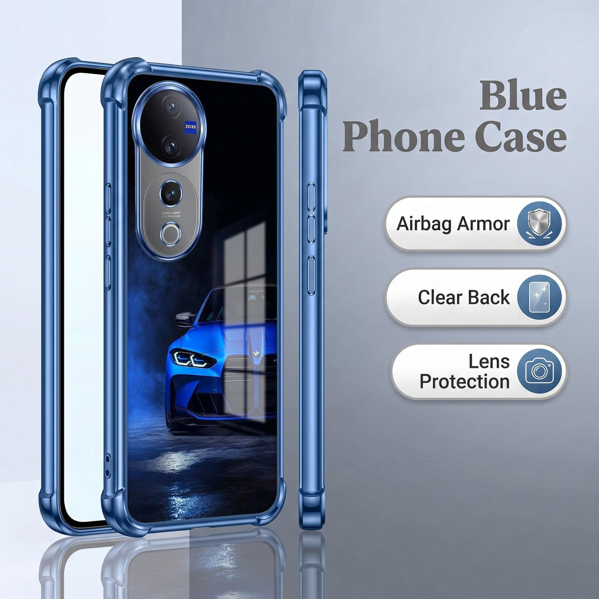 Vivo V40 Pro 5G BMW Sport Car Airbags Printed Back Case