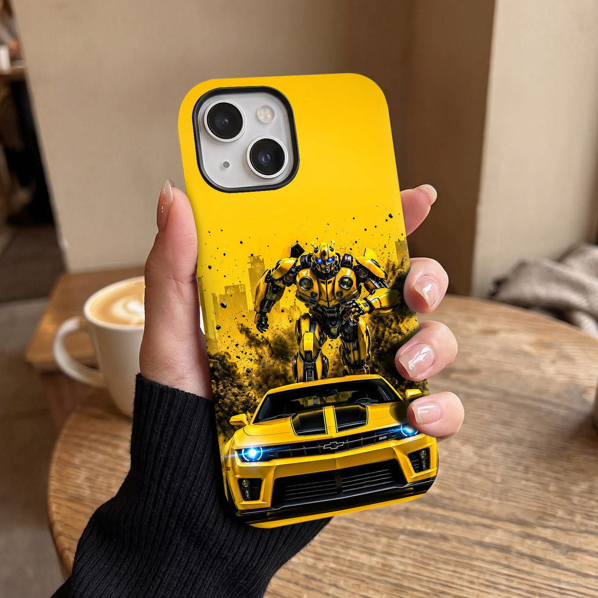 Iphone 15 5G Yellow Transformers Car Protective Case