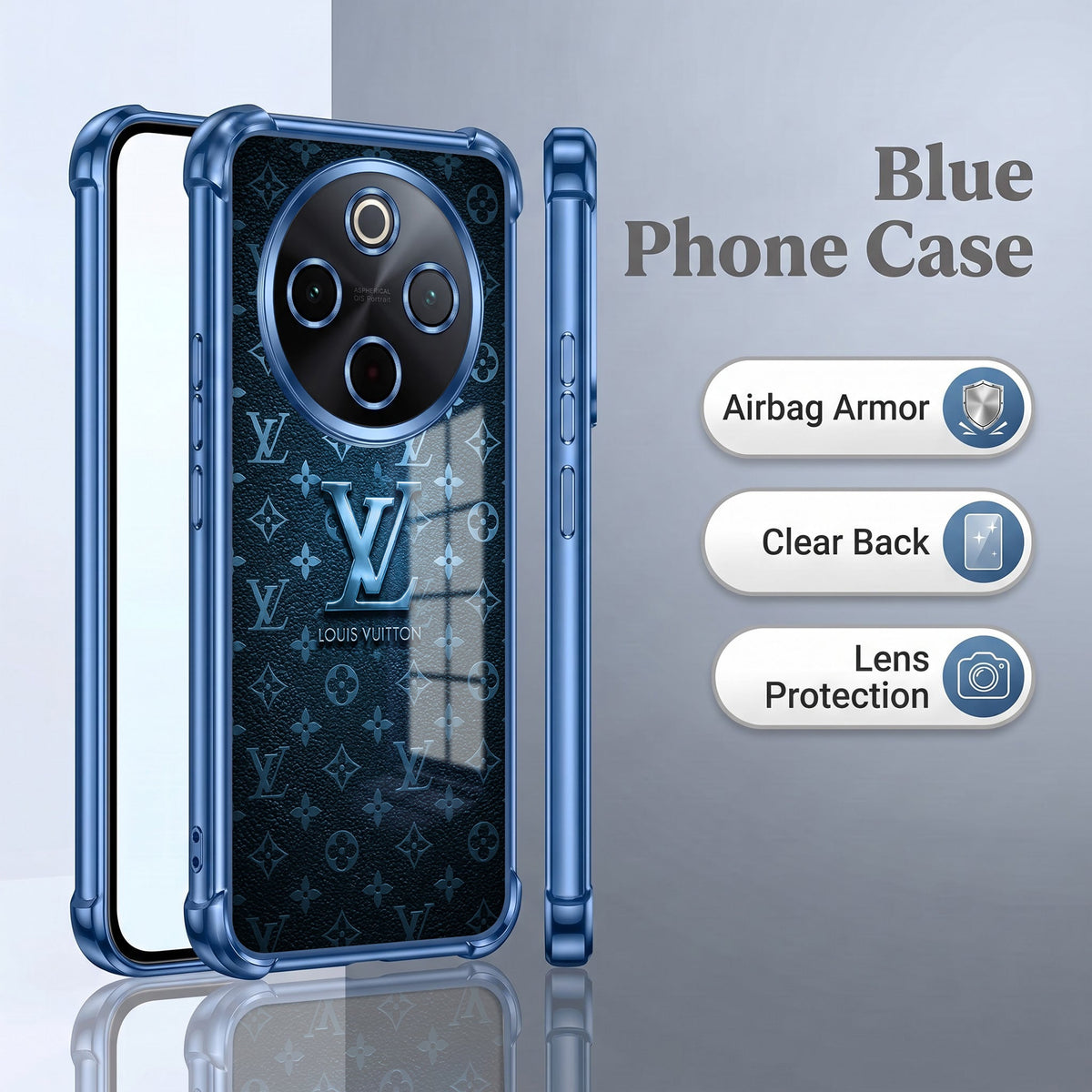 Vivo T4 5G LV Monogram Airbags Printed Back Case