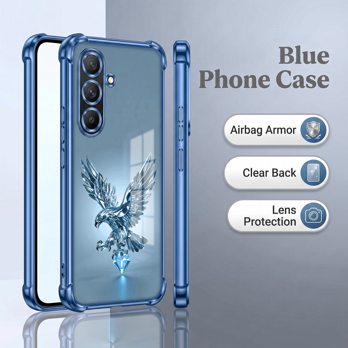 Samsung Galaxy A36 5G Blue Eagle Airbags Printed Back Case