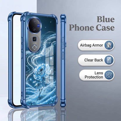 Vivo V40 Pro 5G Blue Rose Airbags Printed Back Case