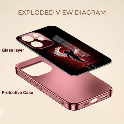 Oppo Reno 15 Pro Mini 5G Crimson Divine Burgundy Electroplated Glass Back Case