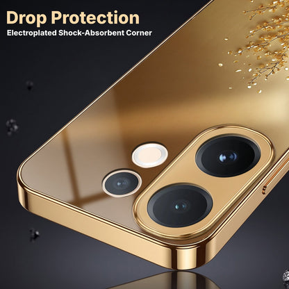 Vivo V60 5G Golden Tree Gold Electroplated Glass Phone Back Case