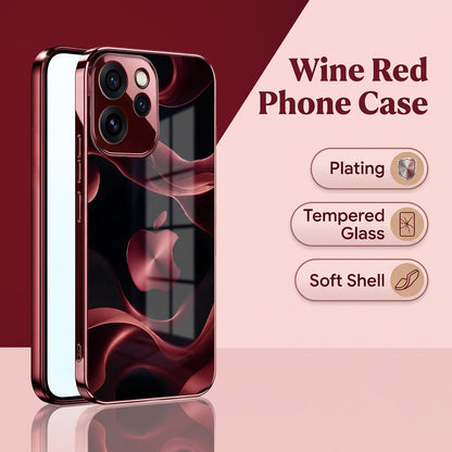 Oppo Reno 15 Pro Mini 5G Wave Apple Burgundy Electroplated Glass Back Case