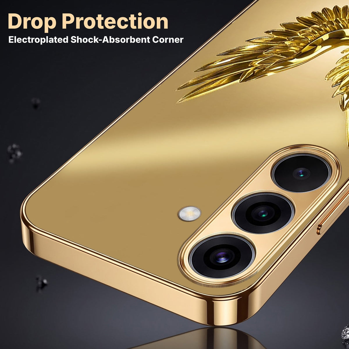 Samsung Galaxy A36 5G Golden Eagle Gold Electroplated Glass Phone Back Case