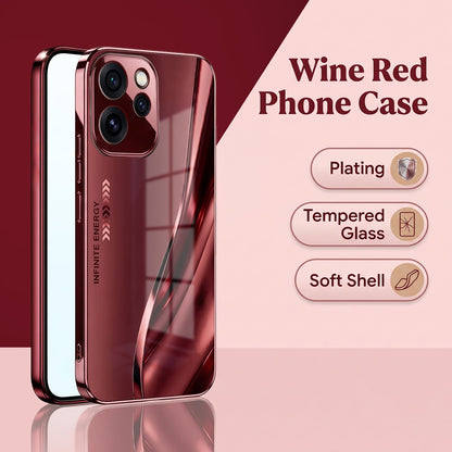 Oppo Reno 15 Pro Mini 5G Infinity Energy Burgundy Electroplated Glass Back Case