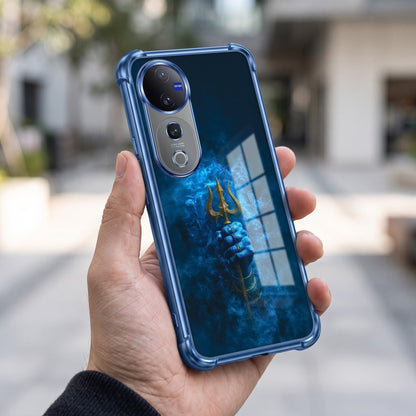 Vivo V40 Pro 5G Premium Golden Trishul Airbags Printed Back Case