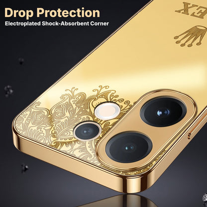Vivo V60 5G Rolex Crown Gold Electroplated Glass Phone Back Case