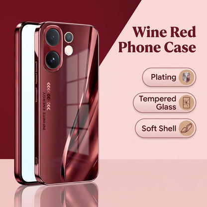 Vivo V60 5G Infinity Energy Burgundy Electroplated Glass Back Case