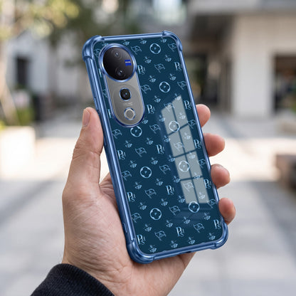 Vivo V40 Pro 5G Luxury Monogram Blue Airbags Printed Back Case