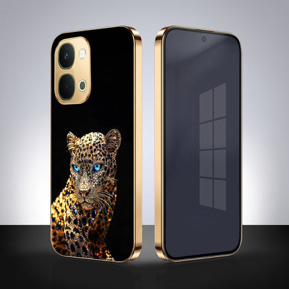 Vivo Y51 Pro 5G Panther Gold Electroplated Glass Phone Back Case