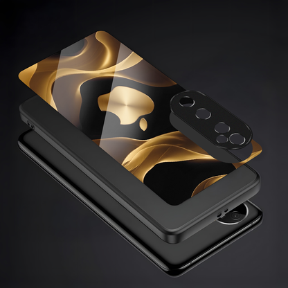 Vivo V40 Pro 5G Premium Acrylic Shockproof Glass Back Case (Wave Apple)