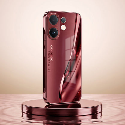 Vivo V60 5G Infinity Energy Burgundy Electroplated Glass Back Case