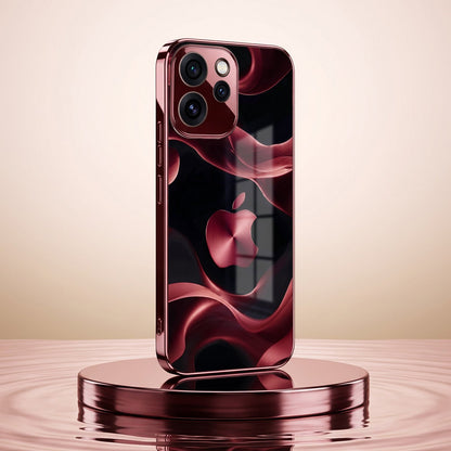 Oppo Reno 15 Pro Mini 5G Wave Apple Burgundy Electroplated Glass Back Case