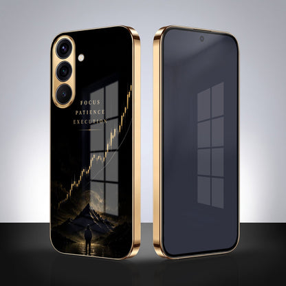 Samsung Galaxy A36 5G Trading Candles Gold Electroplated Glass Phone Back Case