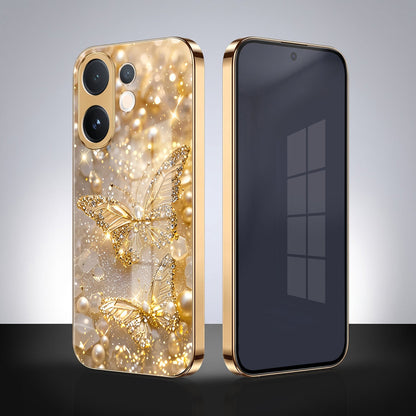 Vivo T4 Pro 5G Golden Butterfly Gold Electroplated Glass Phone Back Case