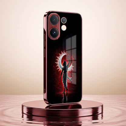 Vivo V60 5G Crimson Divine Burgundy Electroplated Glass Back Case