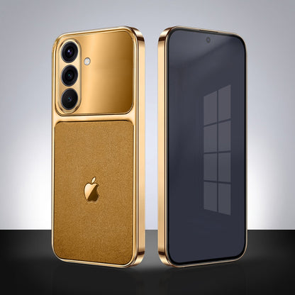Samsung Galaxy A56 5G Royal Touch Apple Gold Electroplated Glass Phone Back Case