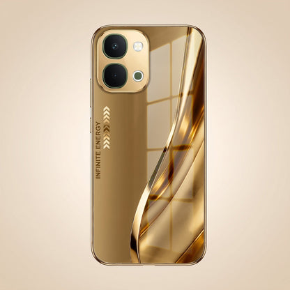 Vivo Y51 Pro 5G Luxury Infinity Energy Gold Electroplated Glass Phone Case