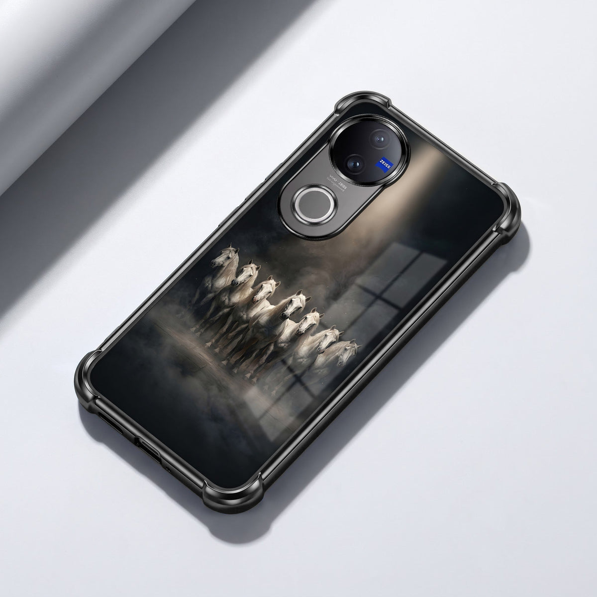 Vivo V50 5G Running Horses Airbags Printed Back Case