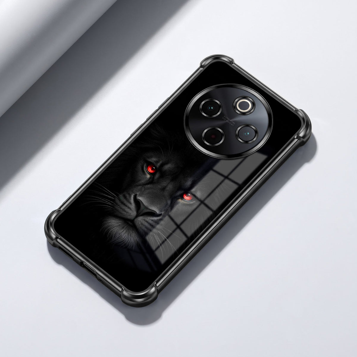 Vivo T4 5G Premium Black Lion Airbags Printed Back Case