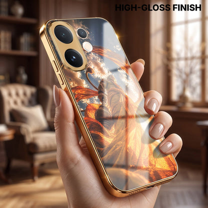 Vivo T4 Pro 5G Divine Hanuman Gold Electroplated Glass Phone Back Case