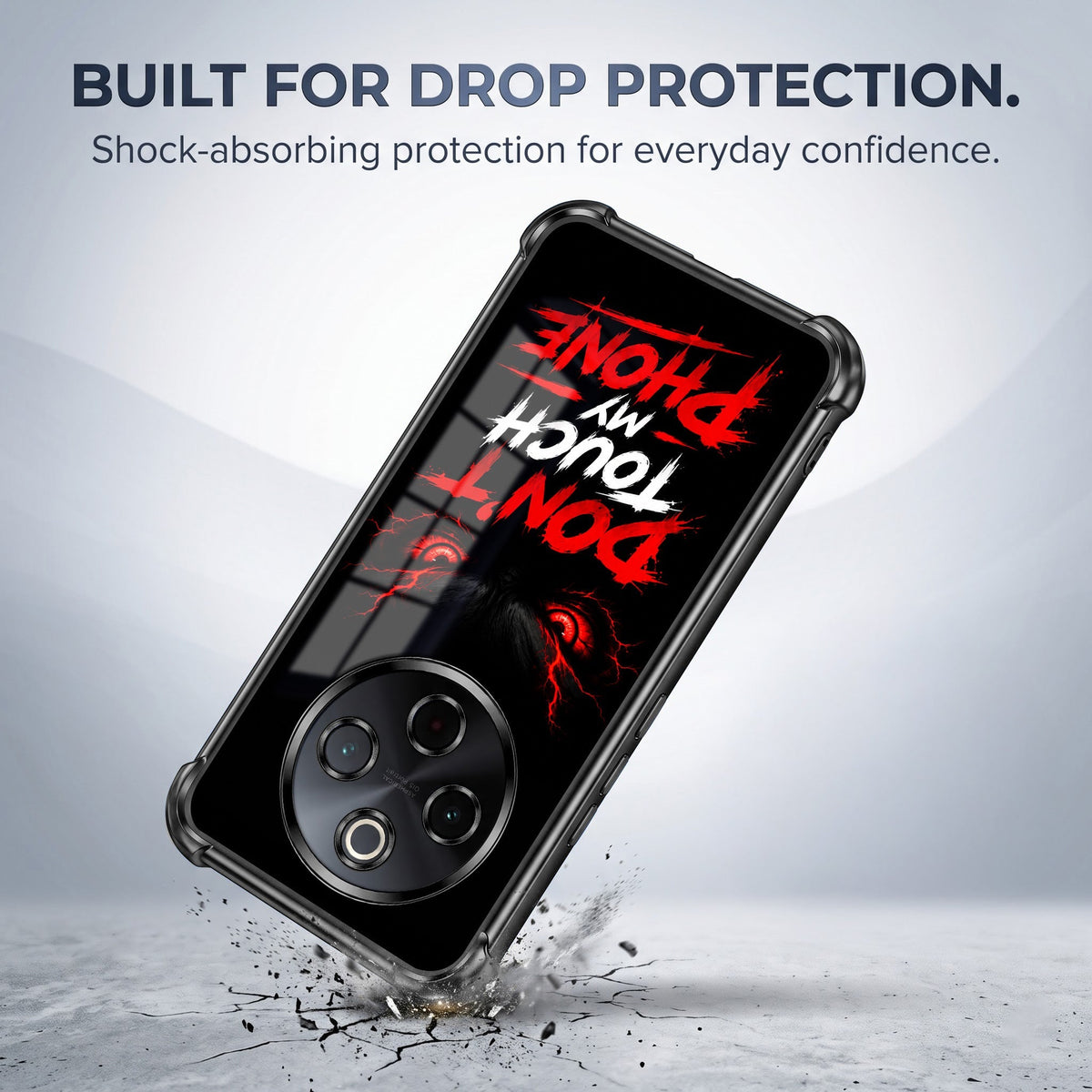 Vivo T4 5G Don't Touch My Phone Airbags Printed Back Case