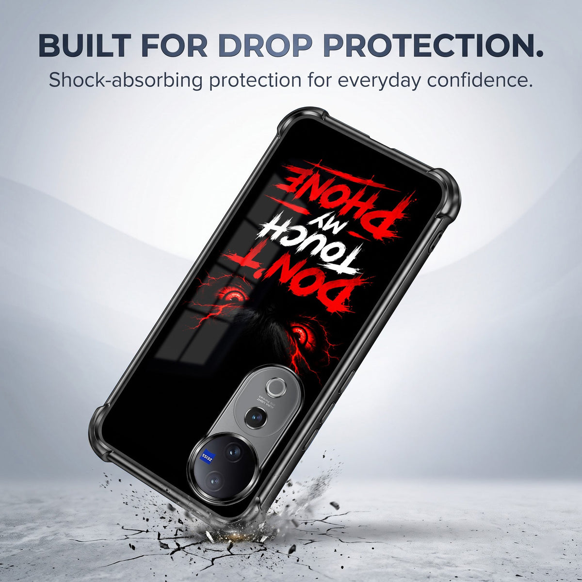 Vivo V40 Pro 5G Don't Touch My Phone Airbags Printed Back Case