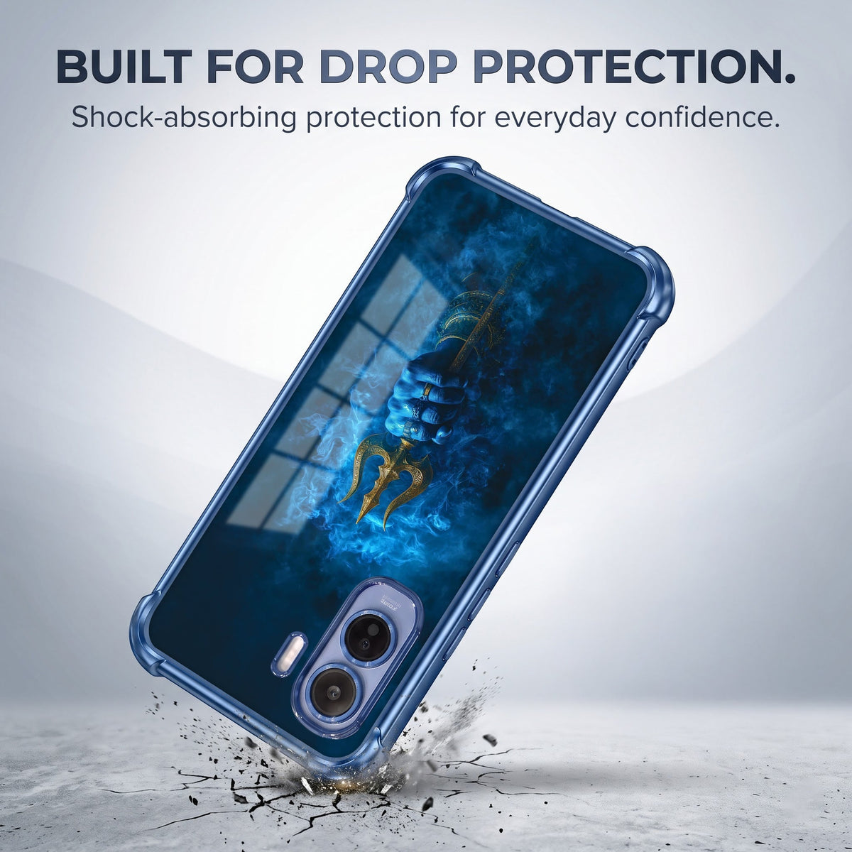 Vivo T5 Pro 5G Premium Golden Trishul Airbags Printed Back Case