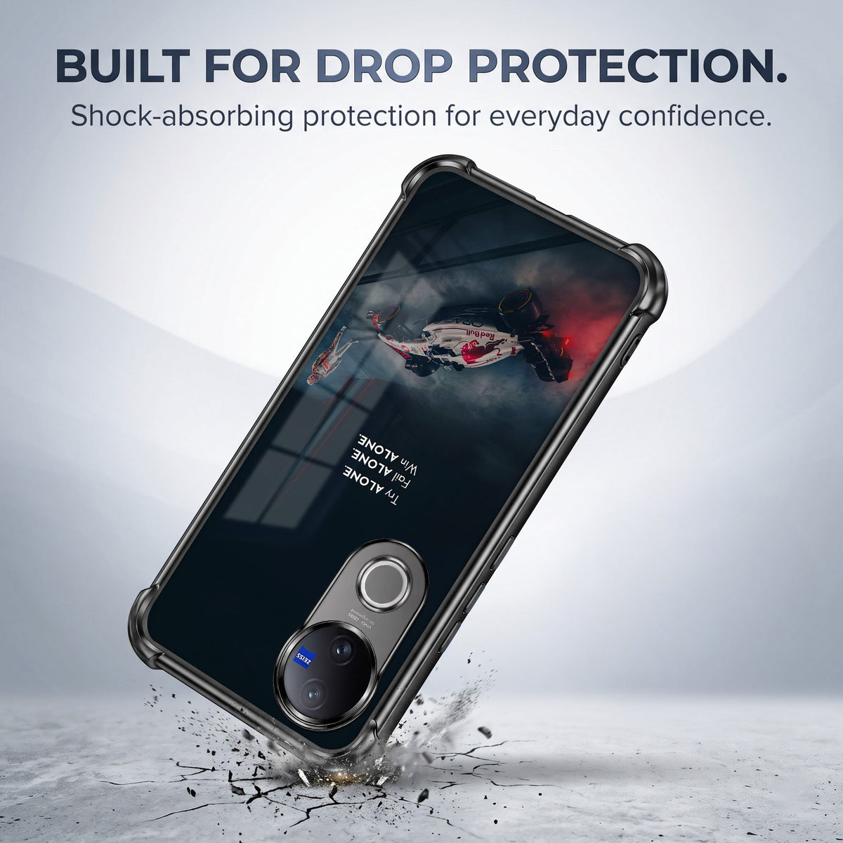 Vivo V50 5G F1 Alone Airbags Printed Back Case