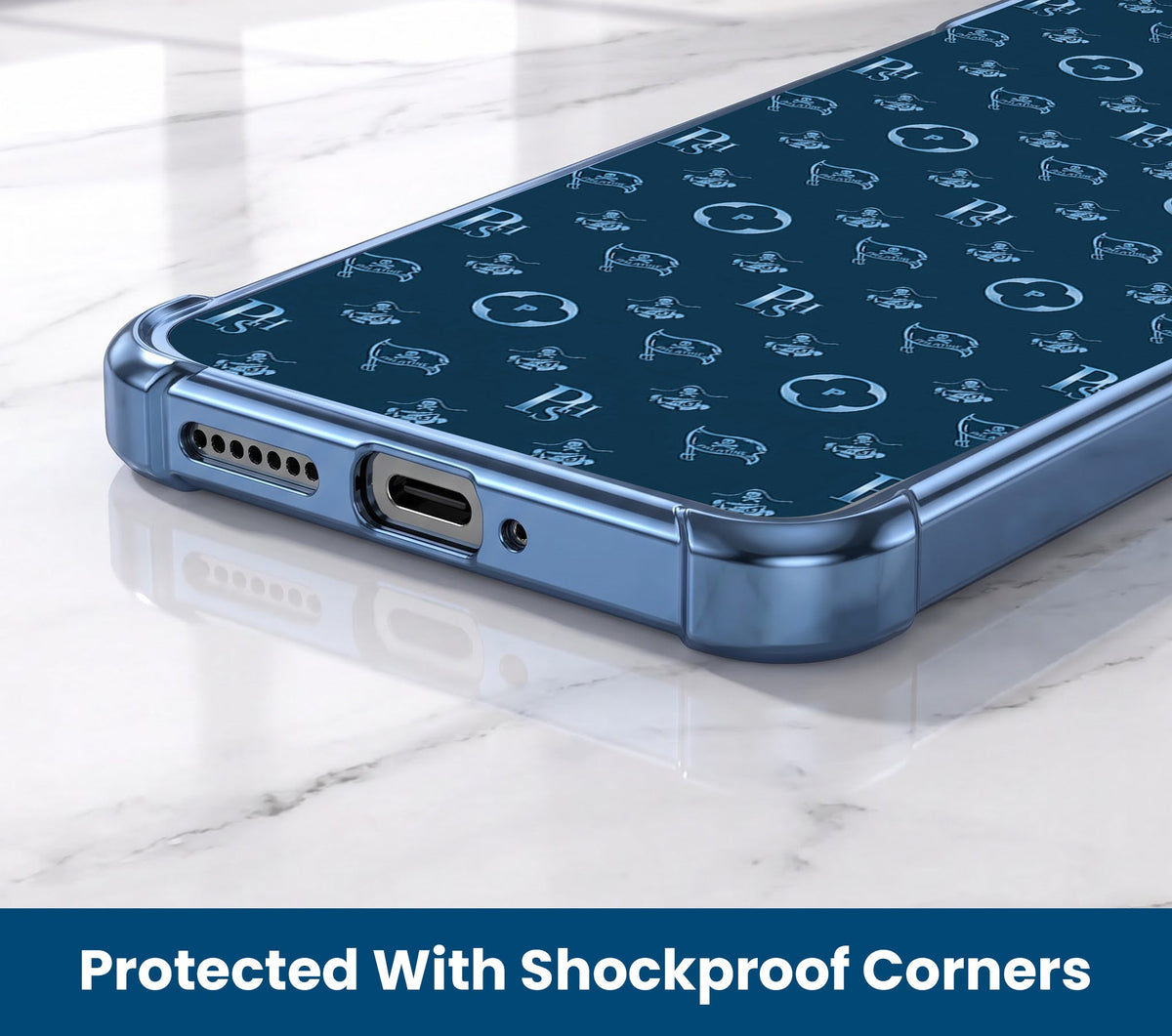 Vivo V60 5G Luxury Monogram Blue Airbags Printed Back Case