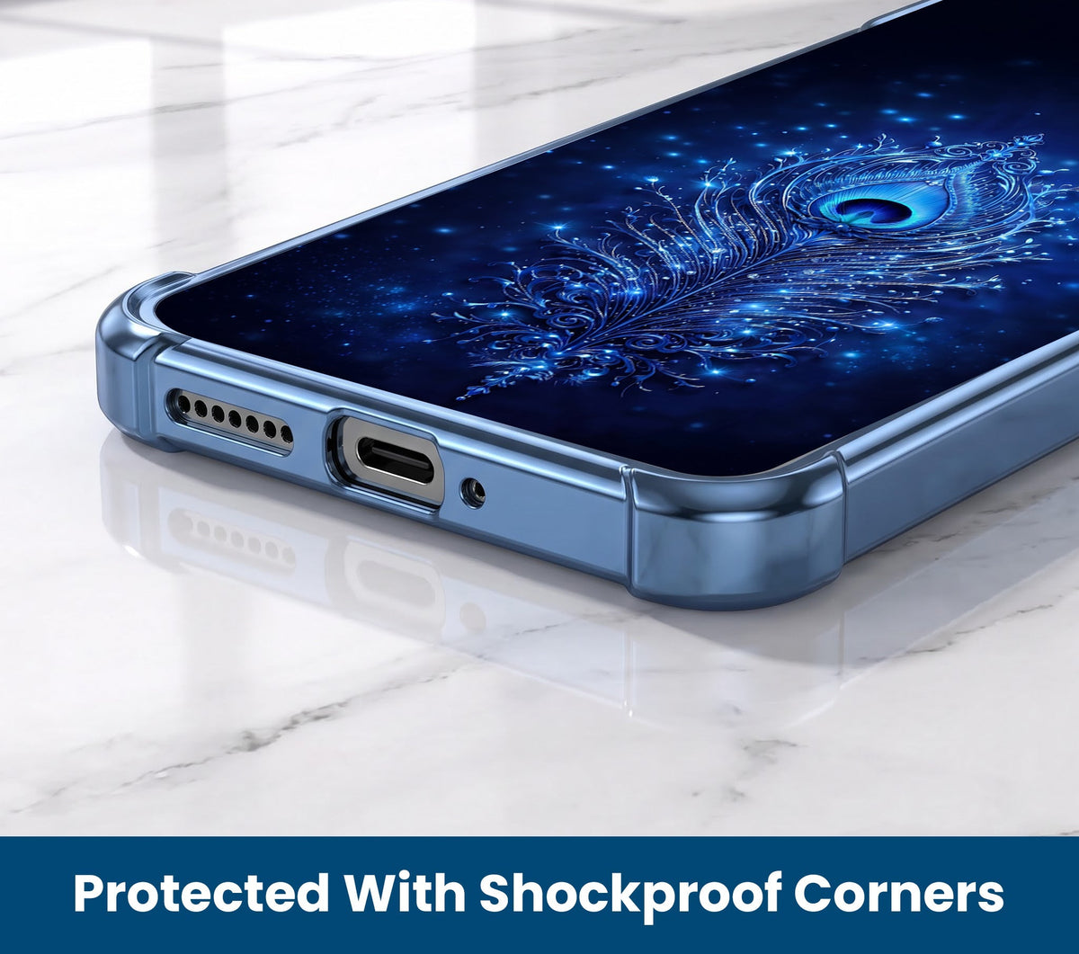 Oppo F31 Pro+ 5G Premium Peacock Feather Airbags Printed Back Case