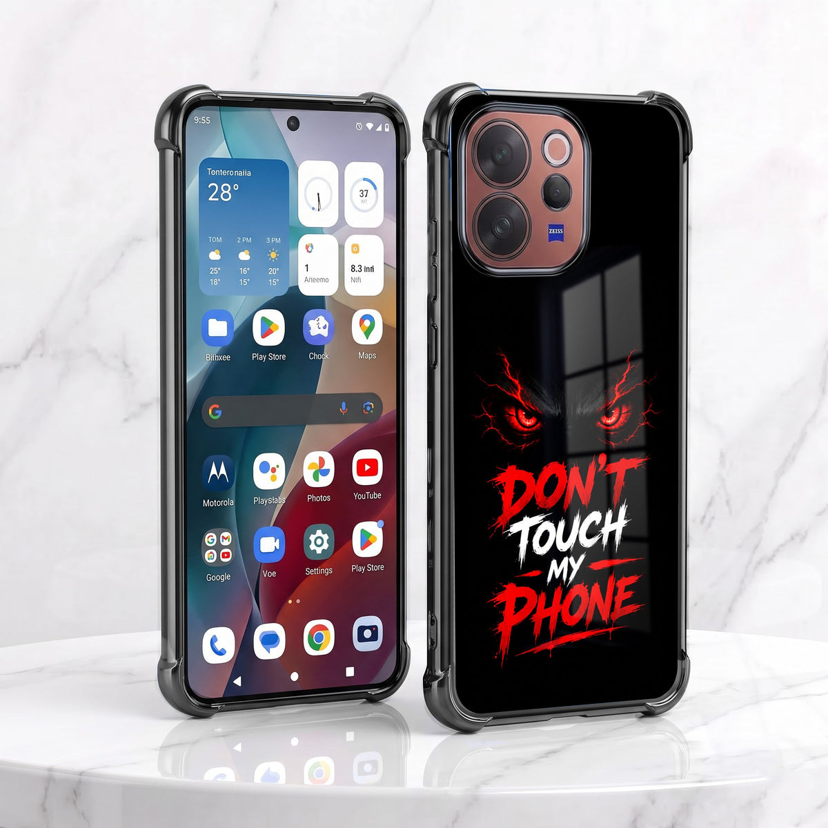 Vivo V70 5G Don't Touch My Phone Airbags Printed Back Case