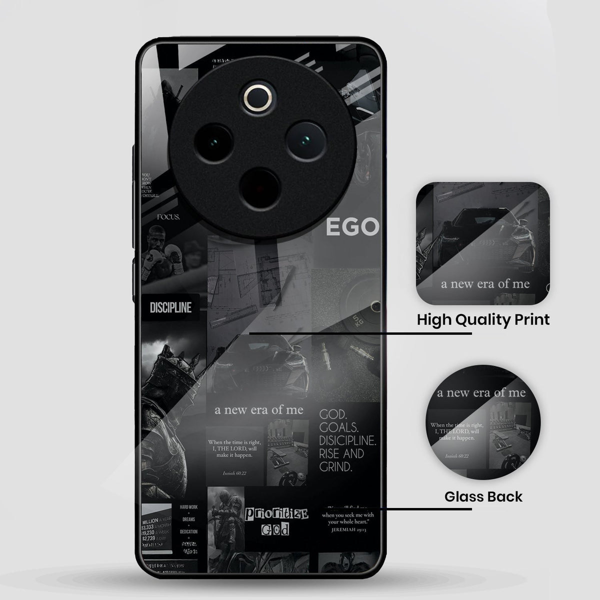 Vivo T4 5G Premium Acrylic Shockproof Glass Back Case (New Era)