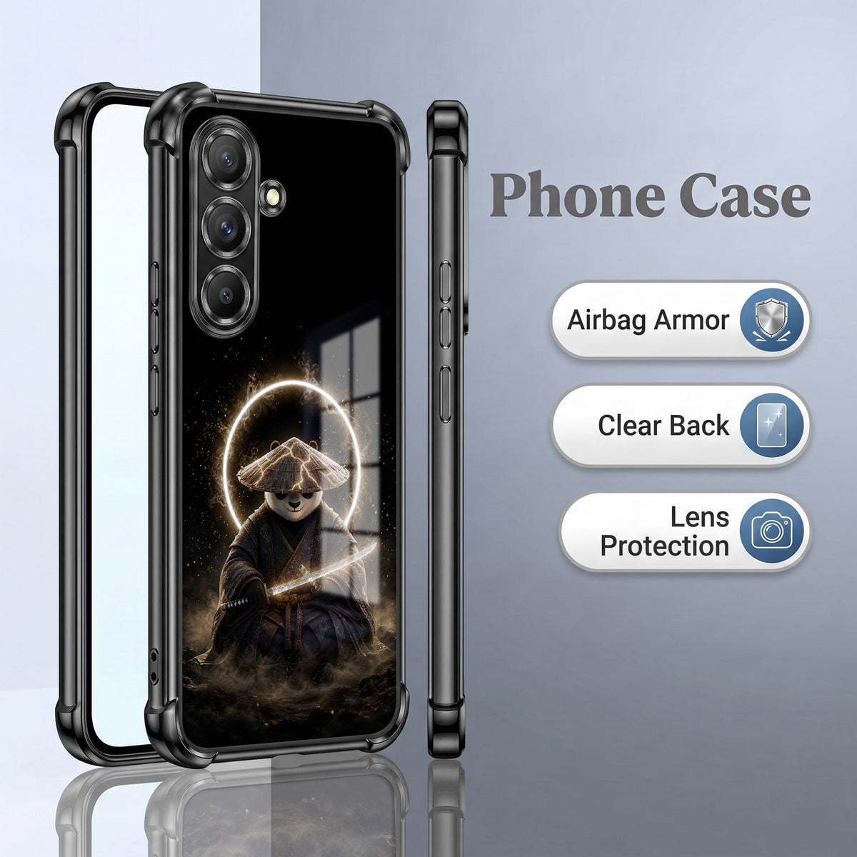 Samsung Galaxy A56 5G Warrior Panda Airbags Printed Back Case