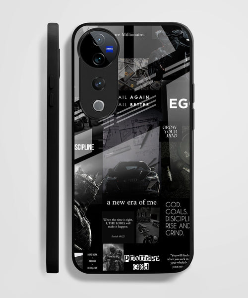 Vivo V40 Pro 5G Premium Acrylic Shockproof Glass Back Case (New Era)