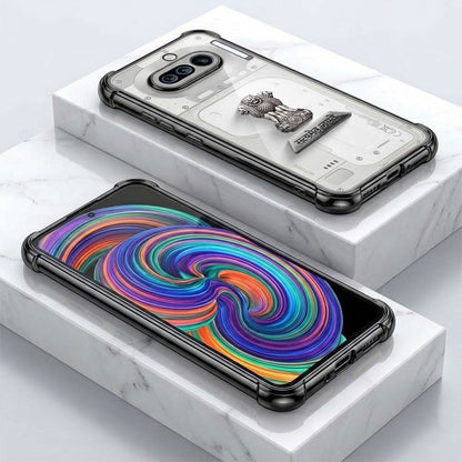 Nothing Phone 4a 5G Satyamev Jayate 2-in-1 Emblem Transparent Shockproof Airbag Case