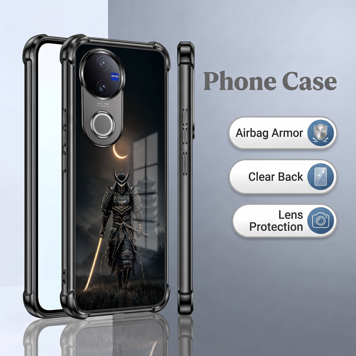 Vivo V50 5G Samurai Warrior Airbags Printed Back Case