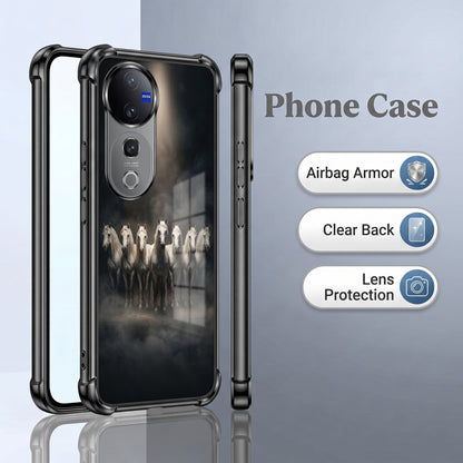Vivo V40 Pro 5G Running Horses Airbags Printed Back Case