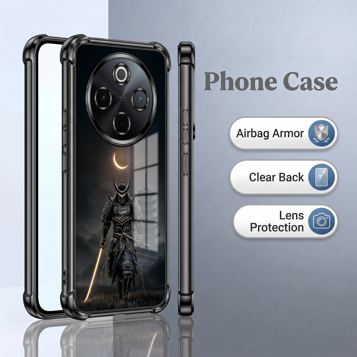 Vivo T4 5G Samurai Warrior Airbags Printed Back Case