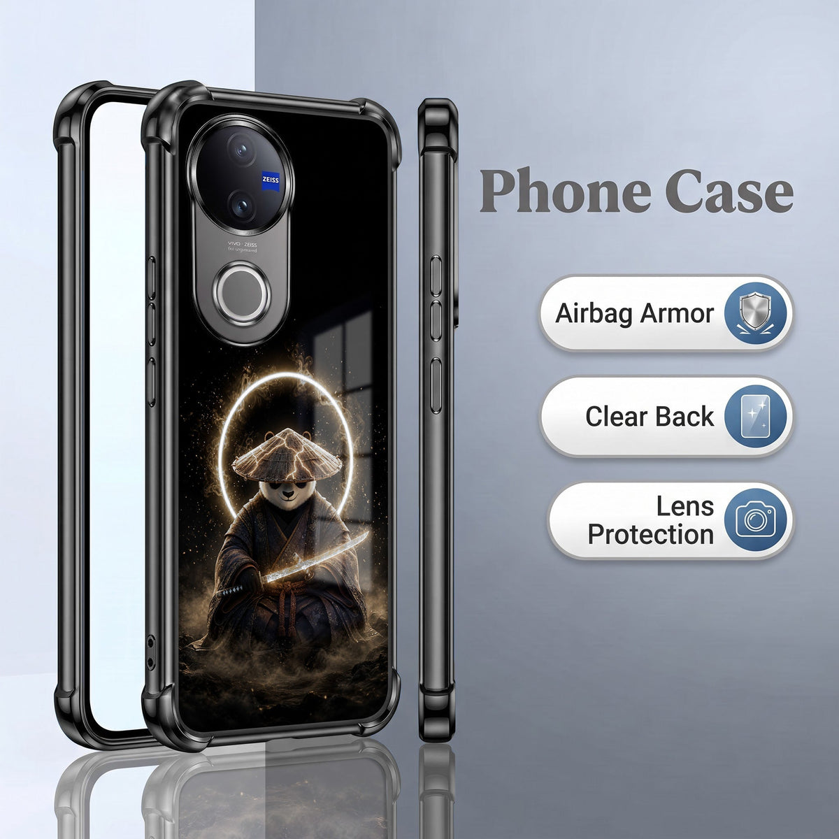 Vivo V50 5G Warrior Panda Airbags Printed Back Case
