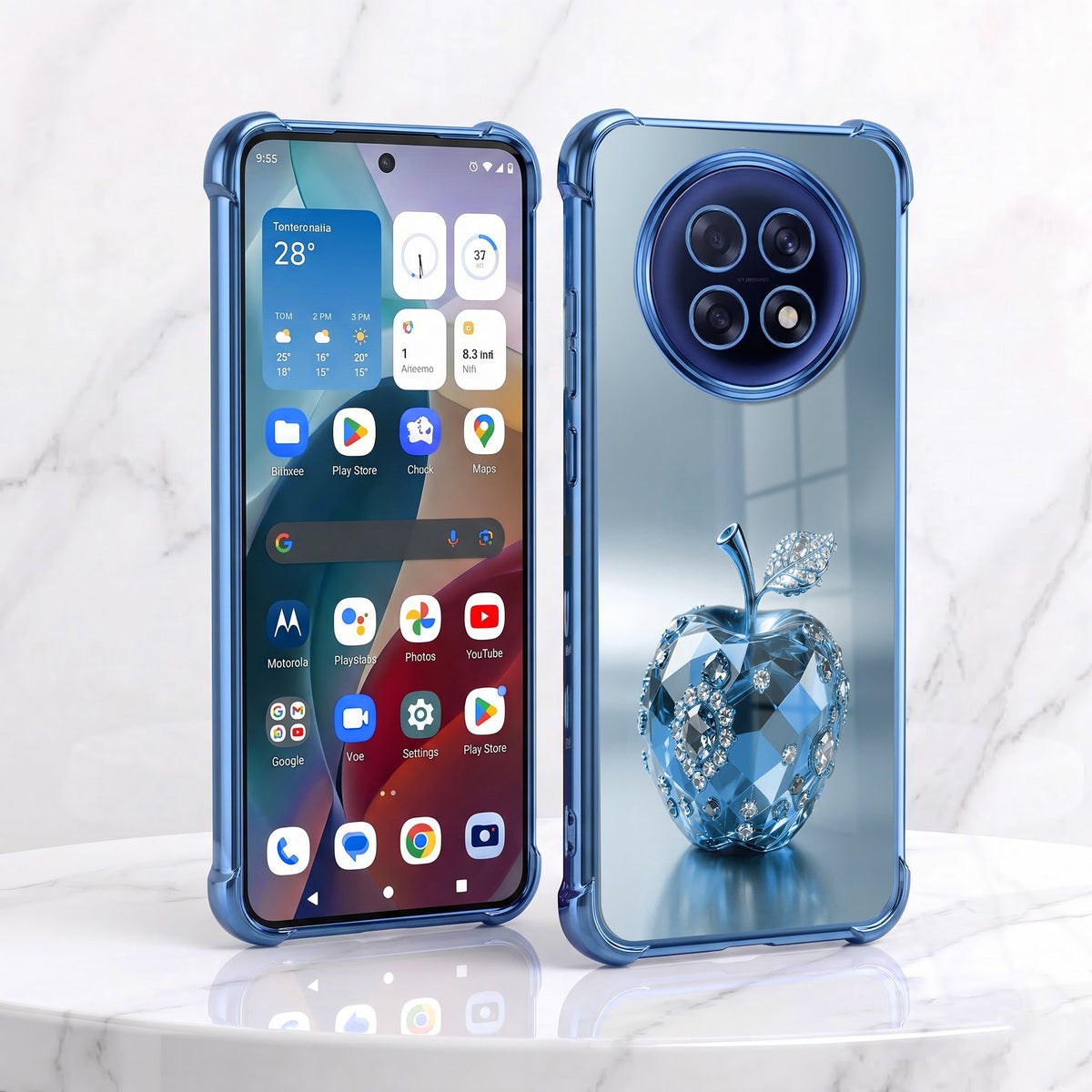Oppo F31 Pro+ 5G Blue Apple Airbags Printed Back Case