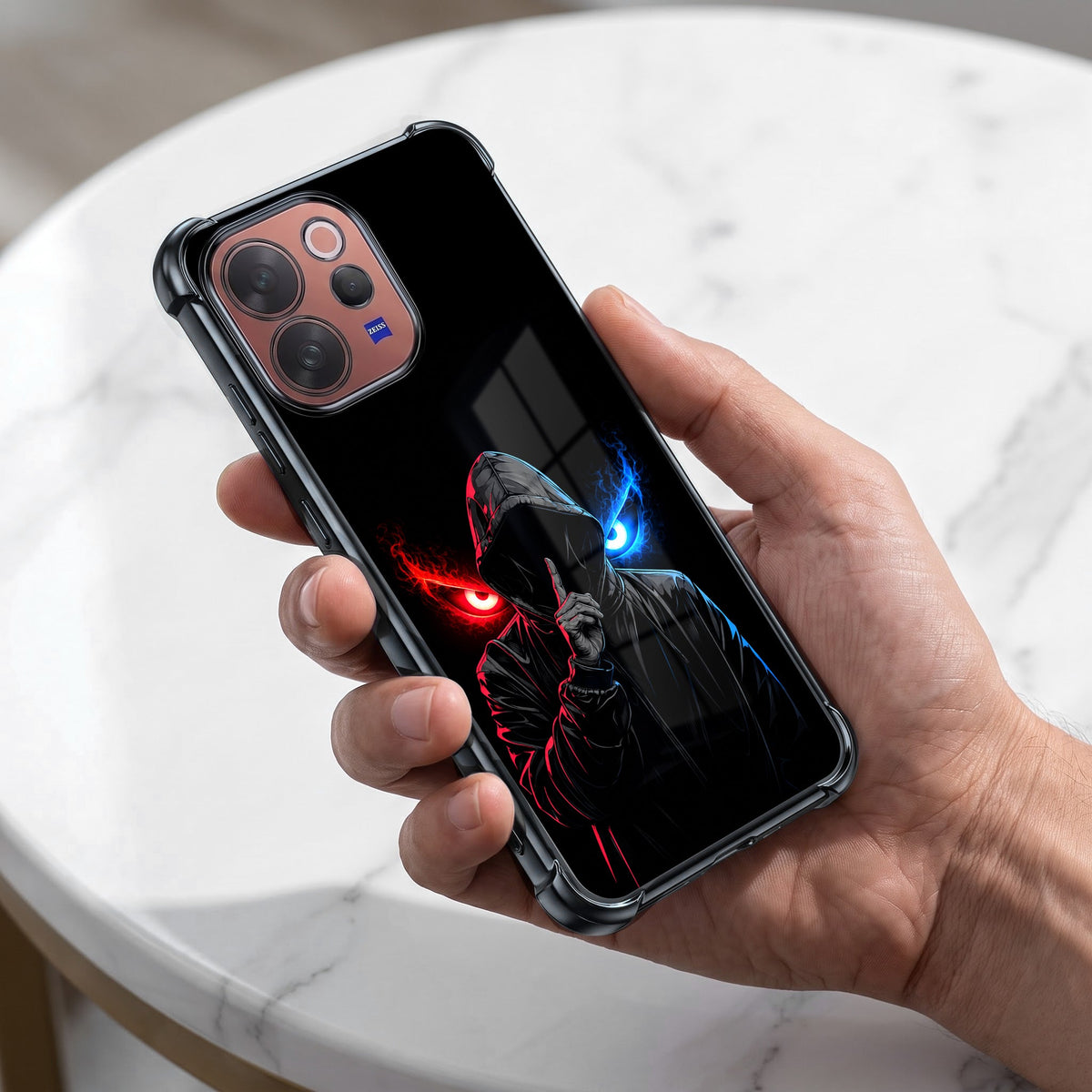 Vivo V70 5G Hooded Shadow Demon Airbags Printed Back Case