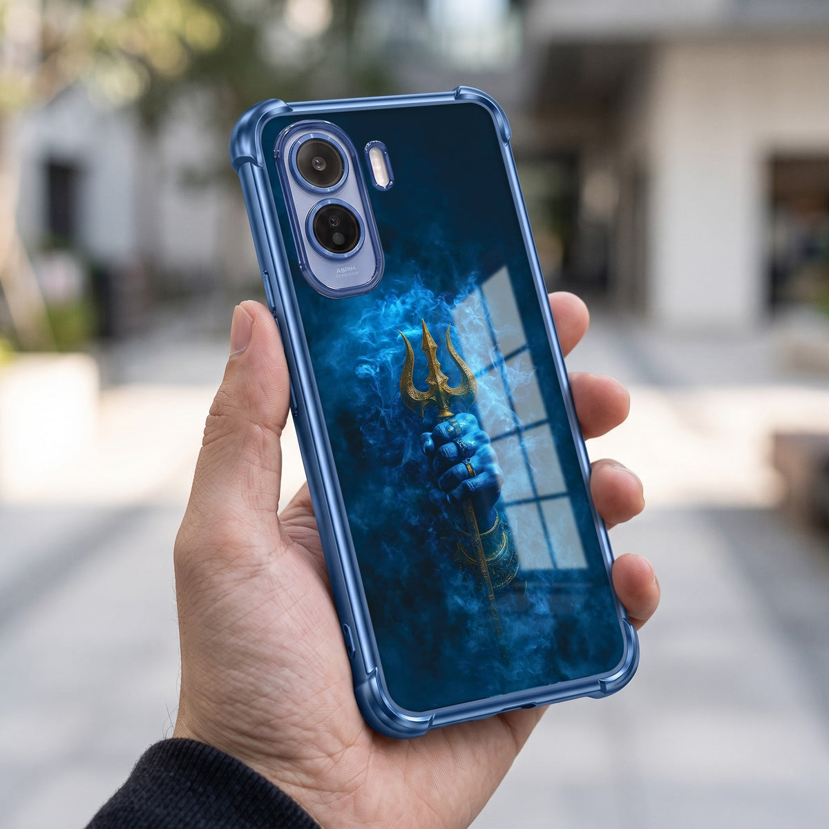 Vivo T5 Pro 5G Premium Golden Trishul Airbags Printed Back Case