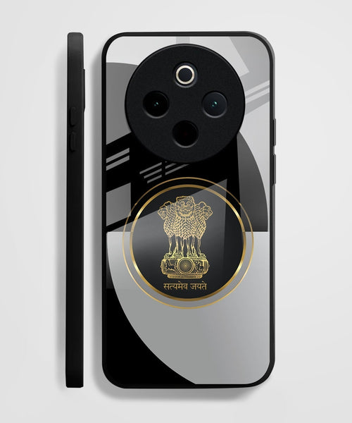 Vivo T4 5G Premium Acrylic Shockproof Glass Back Case (Satyamev Noir)