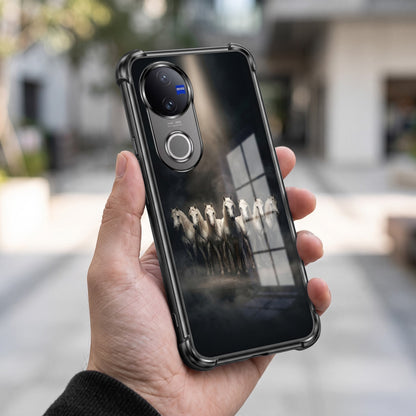 Vivo V50 5G Running Horses Airbags Printed Back Case