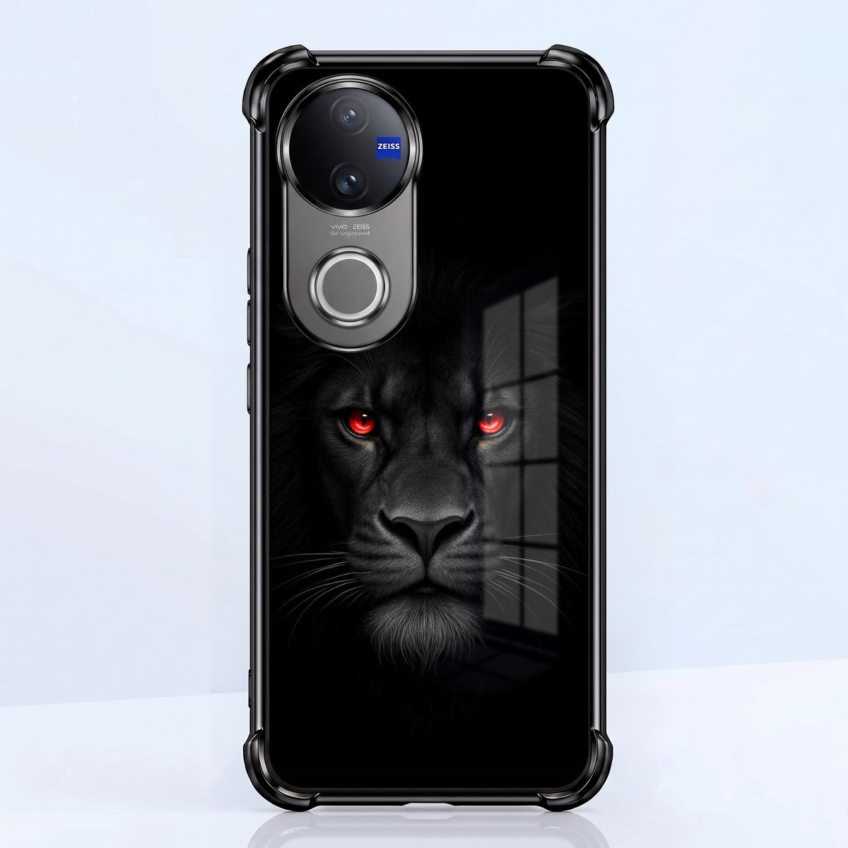 Vivo V50 5G Premium Black Lion Airbags Printed Back Case