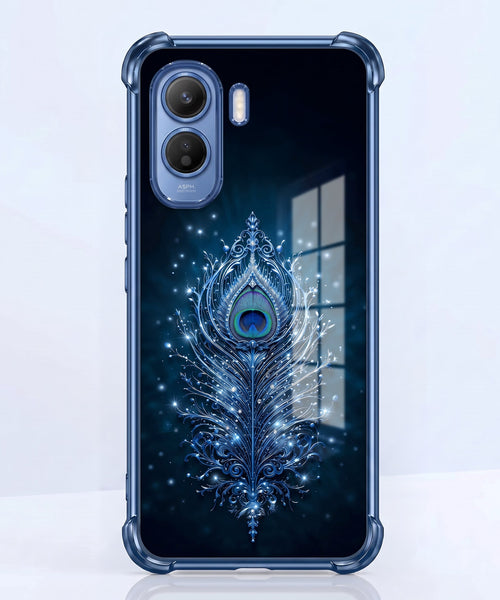 Vivo T5 Pro 5G Premium Peacock Feather Airbags Printed Back Case